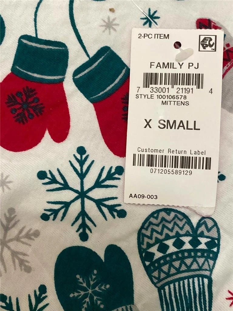 Family PJ Matching Women's Mittens Pajama Set- Size XS