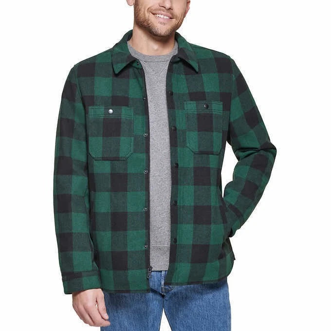 GH Bass &amp; Co Wool Blended Lined Jacket, GREEN, Size 3XL