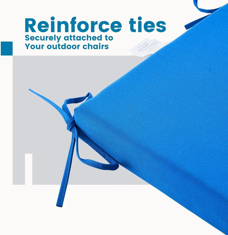ARTPLAN Outdoor/Indoor Chair Pads,Patio Dining Chair Cushions Set of 4,Sqaure