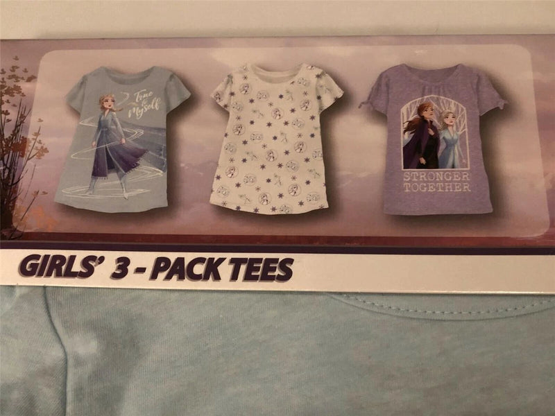 Disney Frozen Girls 3 Pack Tees, FROZEN , 5