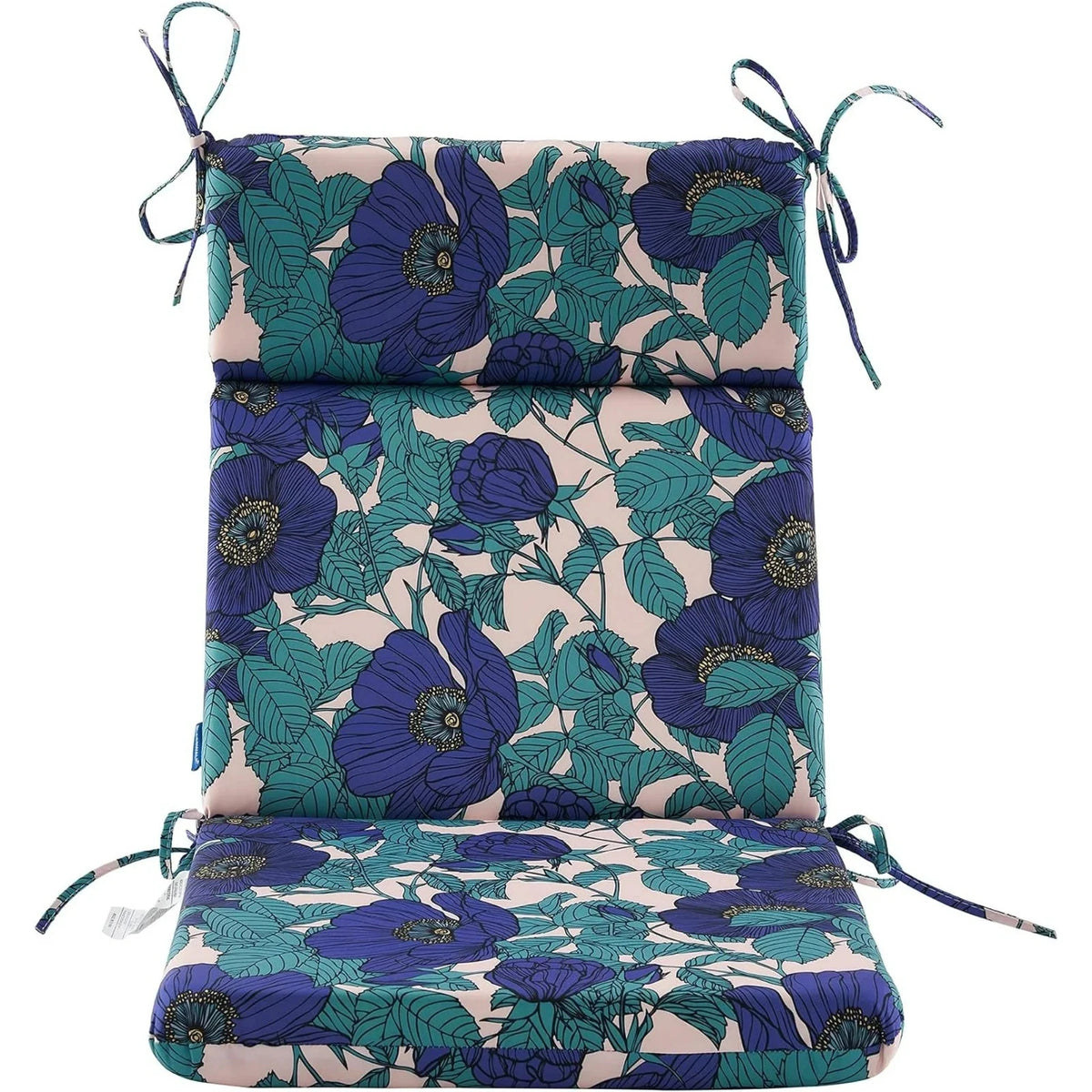 BLISSWALK Outdoor Seat Back Chair Cushion/Indoor Hatteras Ebony Round Adirondack