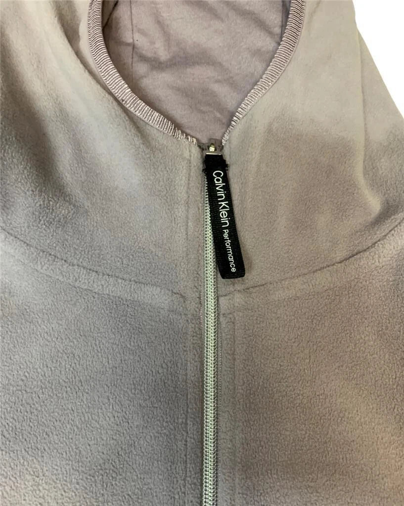 Calvin Klein Performance Women's Logo Tape Zip Front Hoodie, Purple, XL