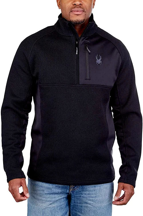 Spyder Men’s Gait Half Zip Jacket, BLACK, Small