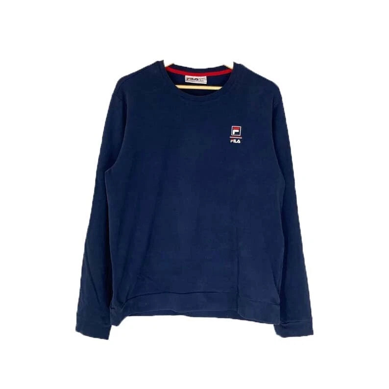 FILA Mens Long Sleeve Crew Neck Lightweight Sweatshirt, NAVY, SZ XXL