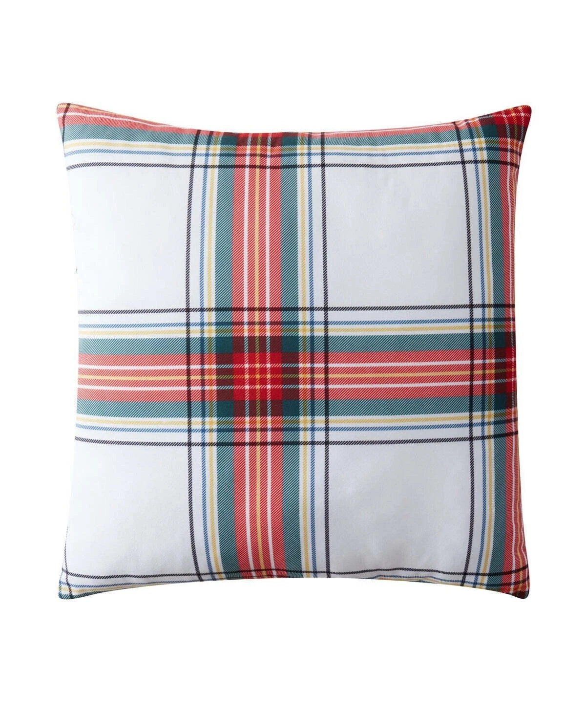 Morgan Home Oversized Reversible Decorative Pillow, Red Plaid, 24 x 24 in