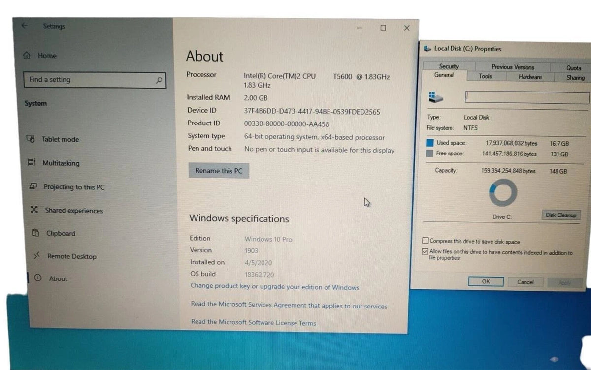 DELL LATITUDE D610 PP11L -14.1" Intel Pentium M Centrino 1.73GHz 2GB -Windows 7