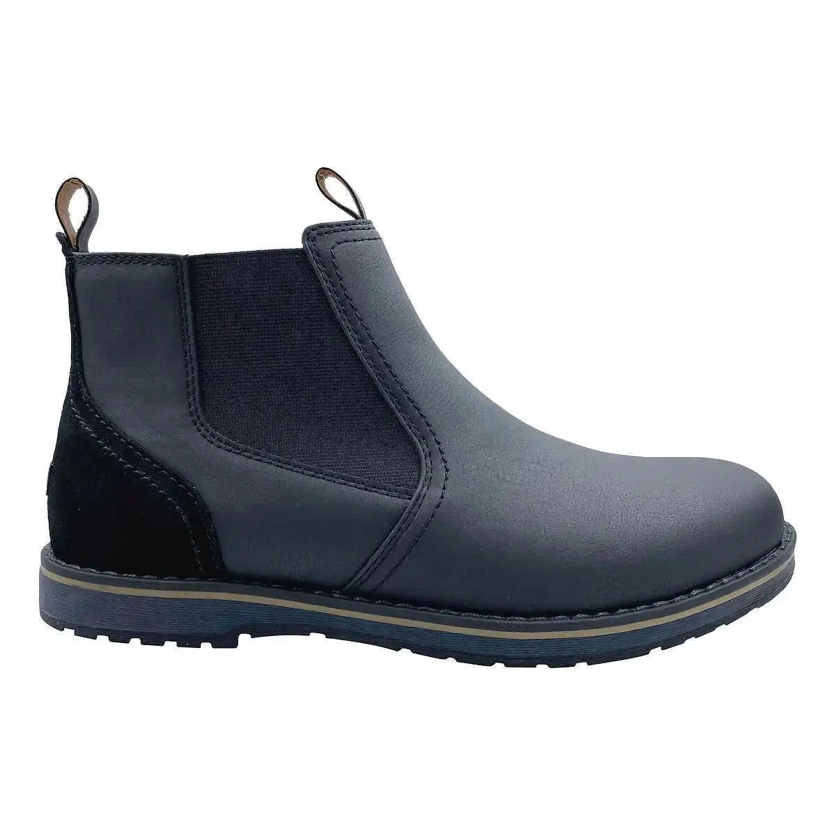 Izods Men's Lucas Pull-On Chukka Boot (BLACK, 8)