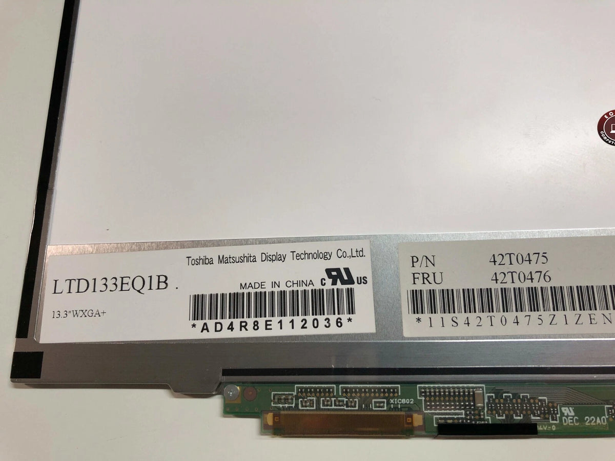 Lenovo thinkpad X300 6478 13.3" WXGA+ LCD LED Laptop Screen LTDI33EQIB 42T0475