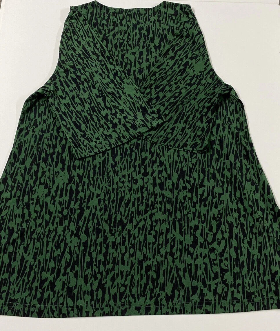 Leota Ladies' Tunic Quarter Sleeve Shirt Top, VINES GREEN, L