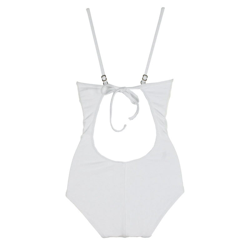 BECCA by Rebecca Virtue Siren Crocheted Trim One Piece Swimsuit -Medium New