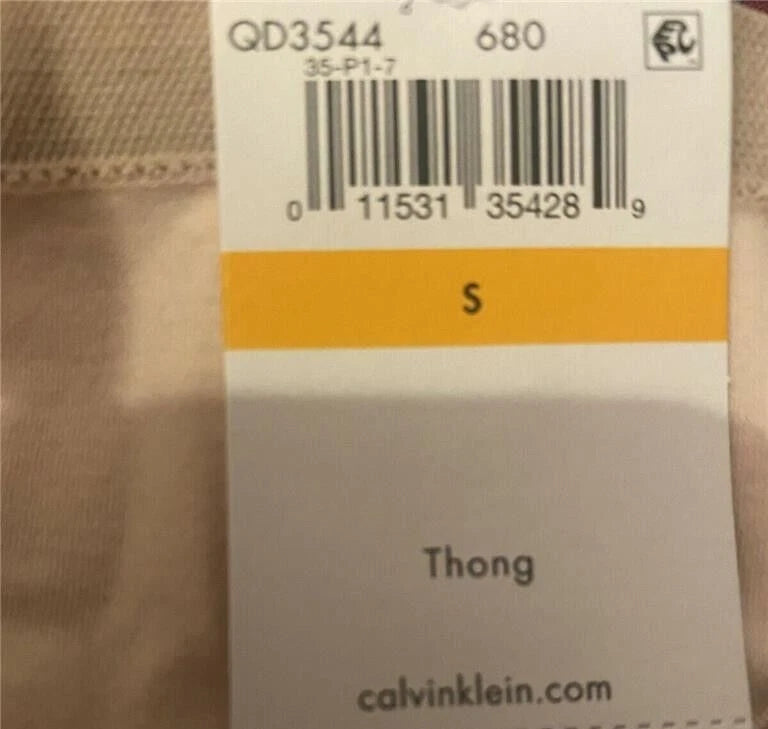 Calvin Klein Women's Pure Seamless Thong Panty, NymphsThigh, Small