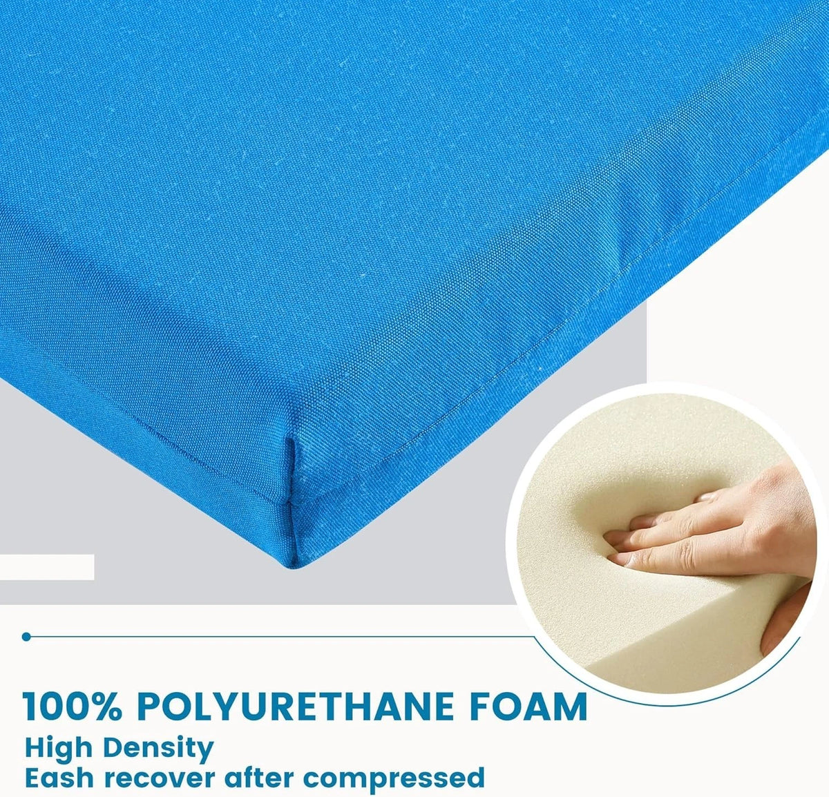 ARTPLAN Outdoor/Indoor Chair Pads,Patio Dining Chair Cushions Set of 4,Sqaure
