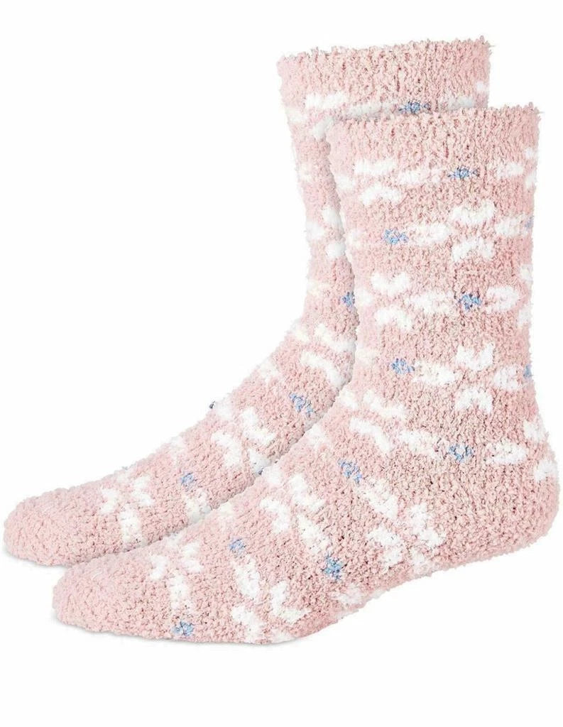 Charter Club Women's Printed Super-Soft Cozy Socks, CHALKY ROSE TILE, ONE SIZE