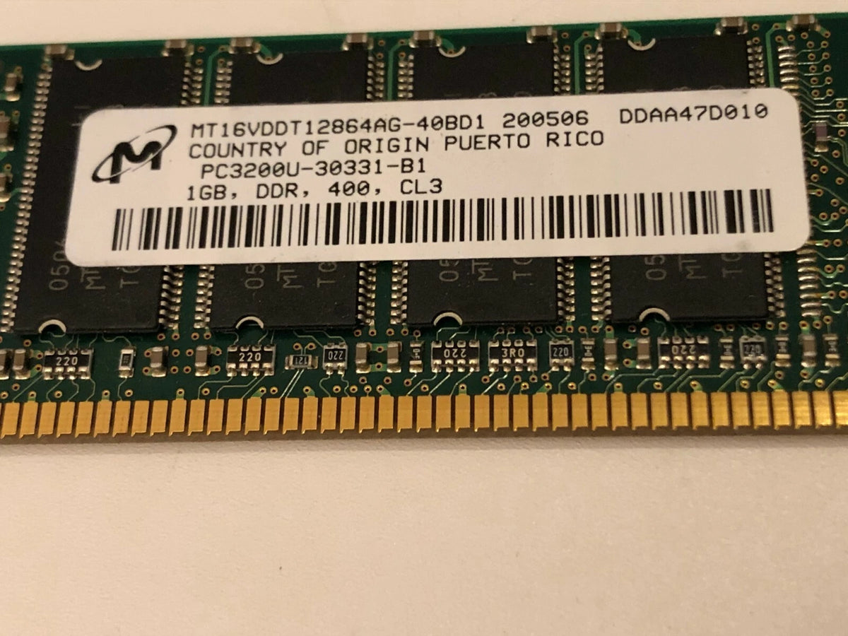 Micron 1GB DDR PC3200U Desktop RAM