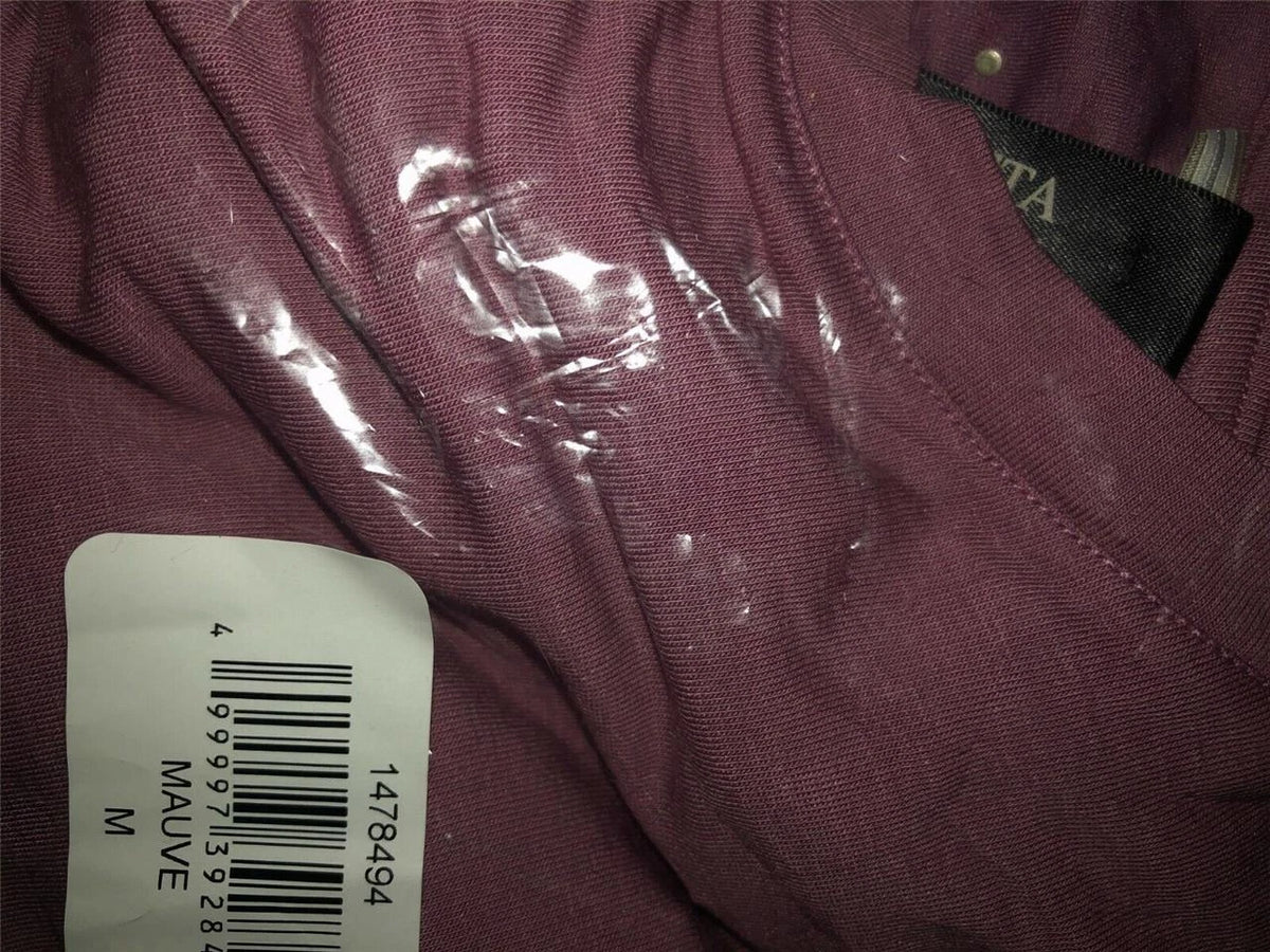 MONDETTA Womens Relaxed Knit Drape Top, MAUVE, Medium