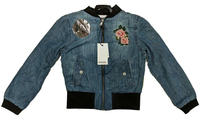 Hudson Girls' 2pc Moto Jacket &amp; Top Set, Denim Rose, XL