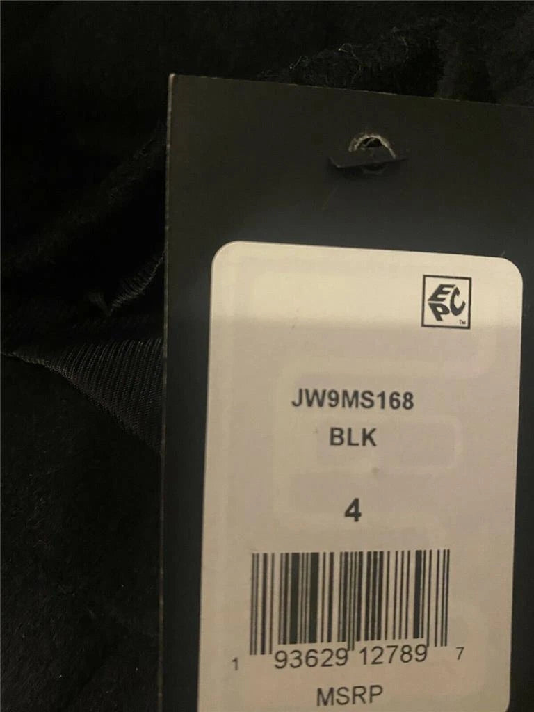 Authentic JONES NY Womens Pocketed Single-Breaste<wbr/>d Walker Coat, BLACK, 4