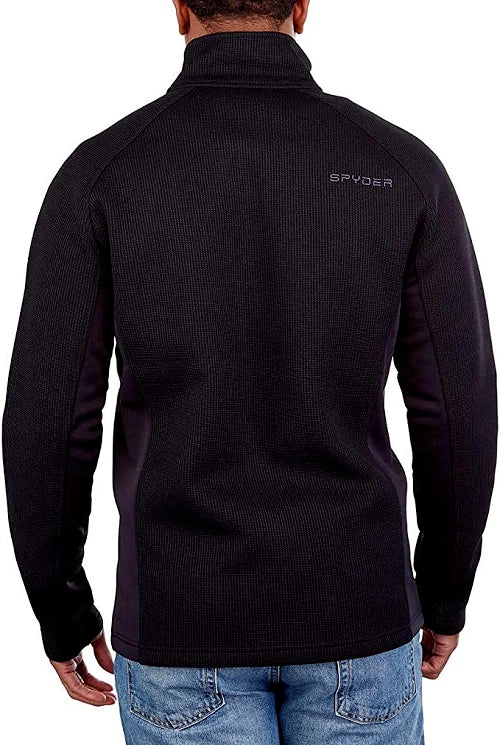 Spyder Men’s Gait Half Zip Jacket, BLACK, Small