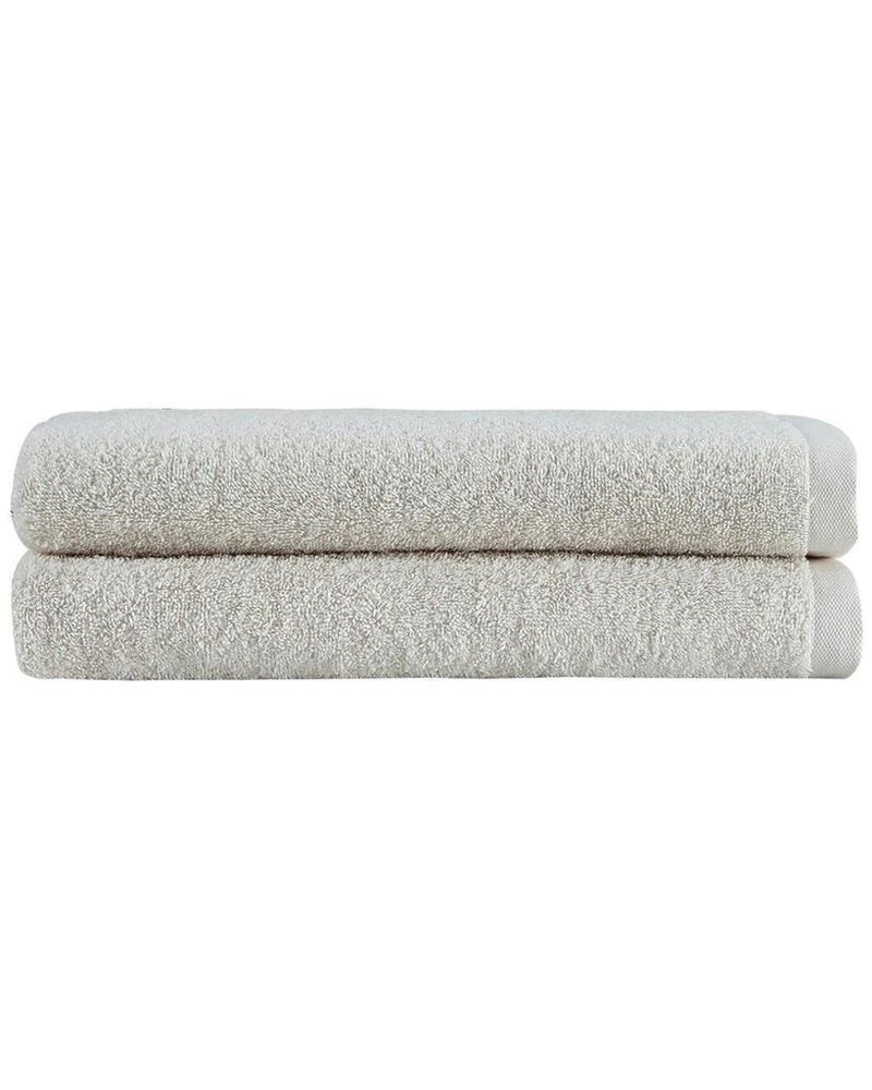 OZAN PREMIUM HOME Horizon Bath Towel 2-Pc. Set, Cream, 30" X 15"