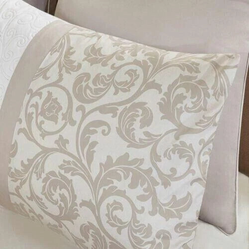510 Design Embroidered 8 Piece Comforter Set, Neutral, King