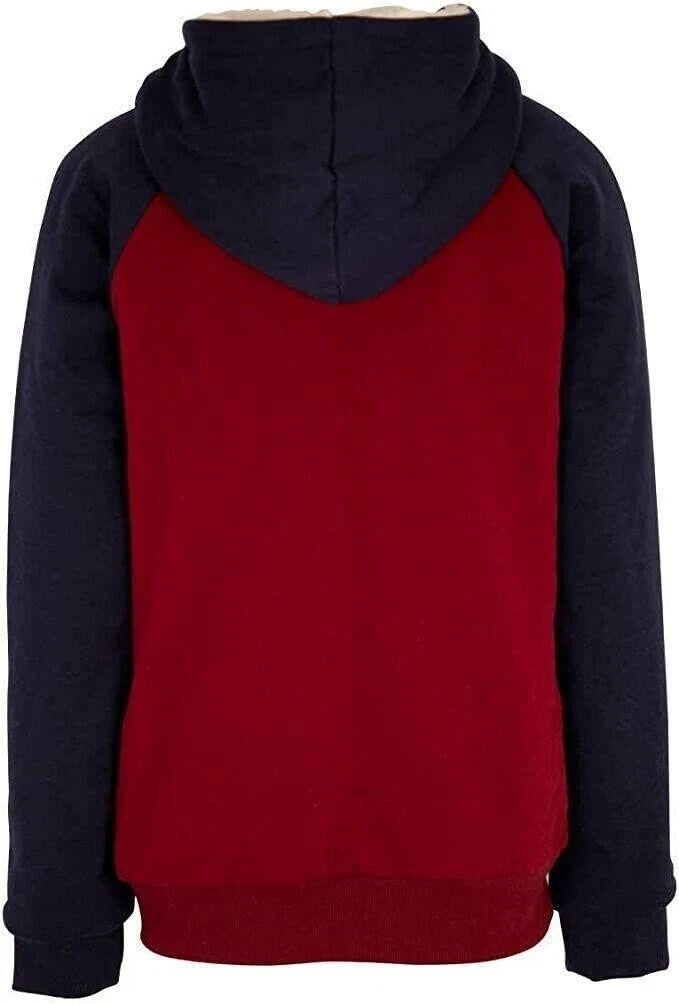 Lee Full Zip Sherpa Boys Lined Hooded Sweatshirt Tawny Port XS-5/6
