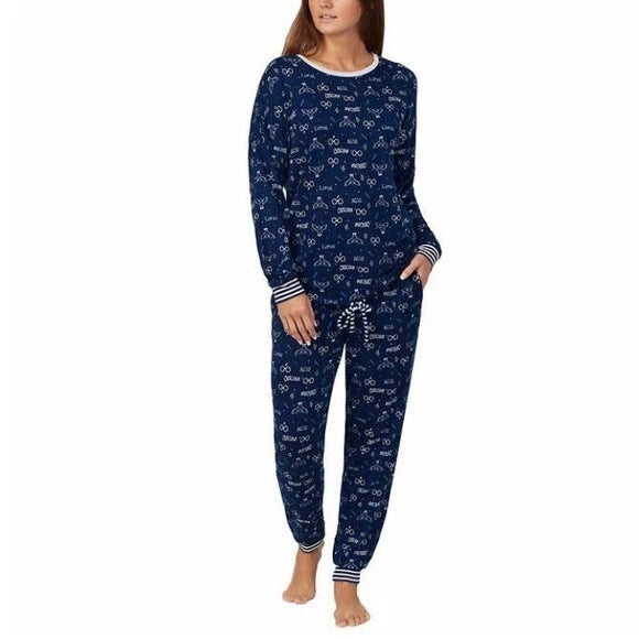 Wizarding World Harry Potter Womens 2-Piece Cozy Pajama Set ( NAVY, XXL)