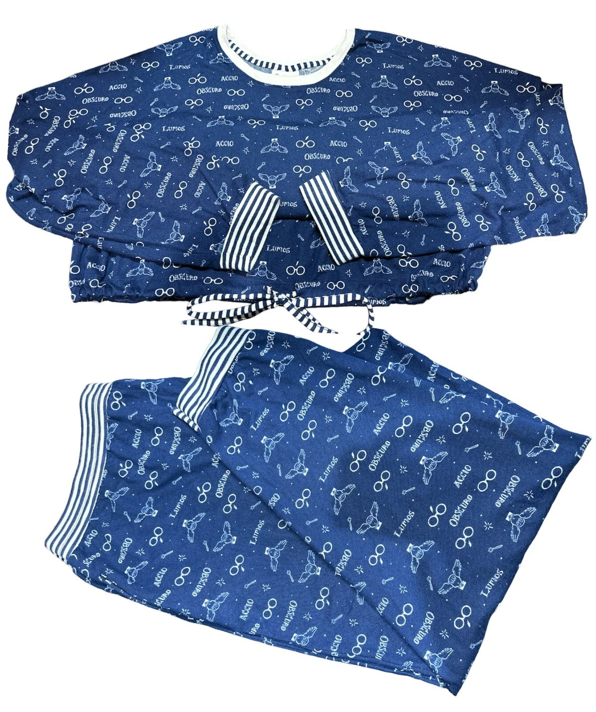 Wizarding World Harry Potter Womens 2-Piece Cozy Pajama Set ( NAVY, XXL)