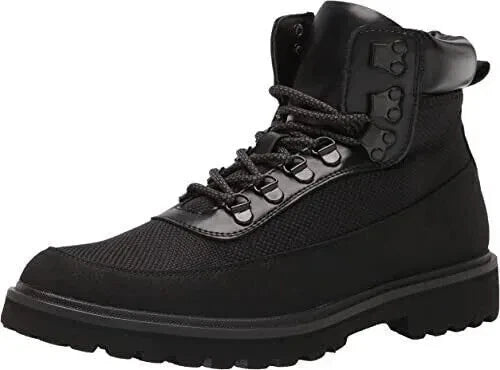 Kenneth Cole REACTION Men's Klay Lug Combat Boot, Black, Size 11.5 M