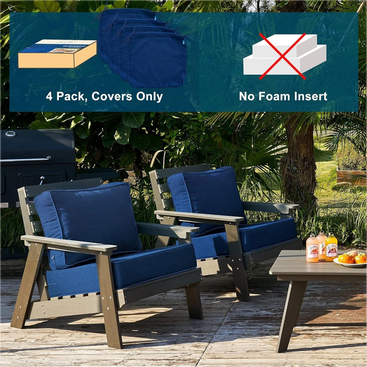 ARTPLAN Patio Chair Seat Cushion Slipercover(Co<wbr/>ver-only No Insert) Outdoor Patio
