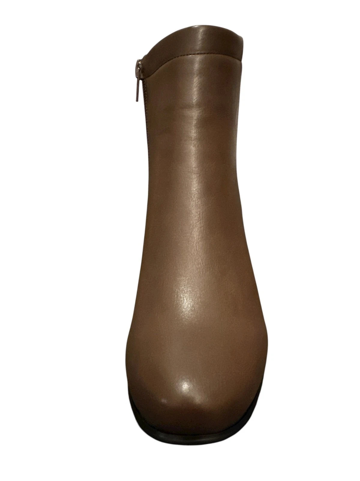 Llynda More Women's Faux Leather Comfortable Mid Heel Ankle Boot ( 6, Brown )