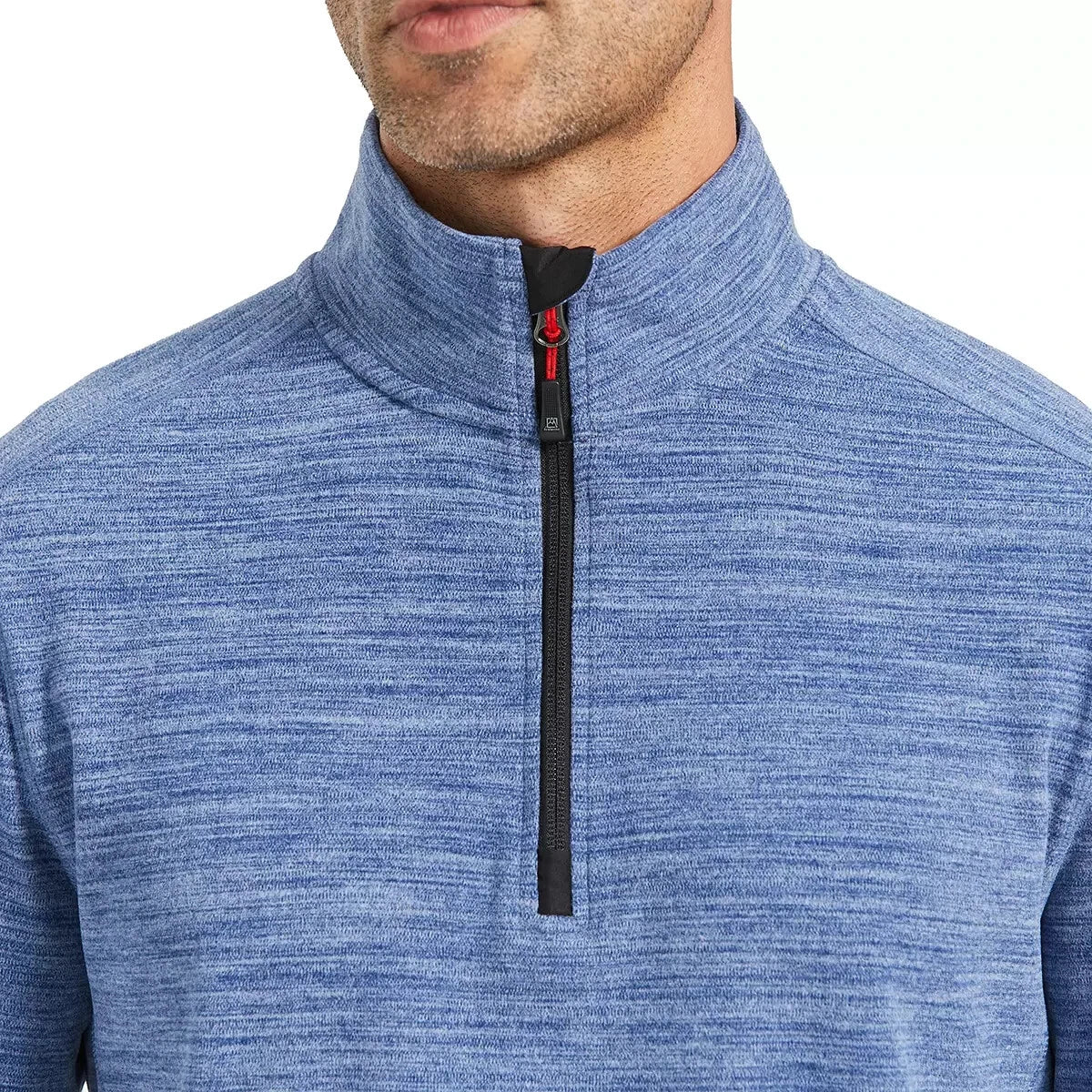 Avalanche Men's Quarter Zip Stand Up Collar Pullover, BLUE, M