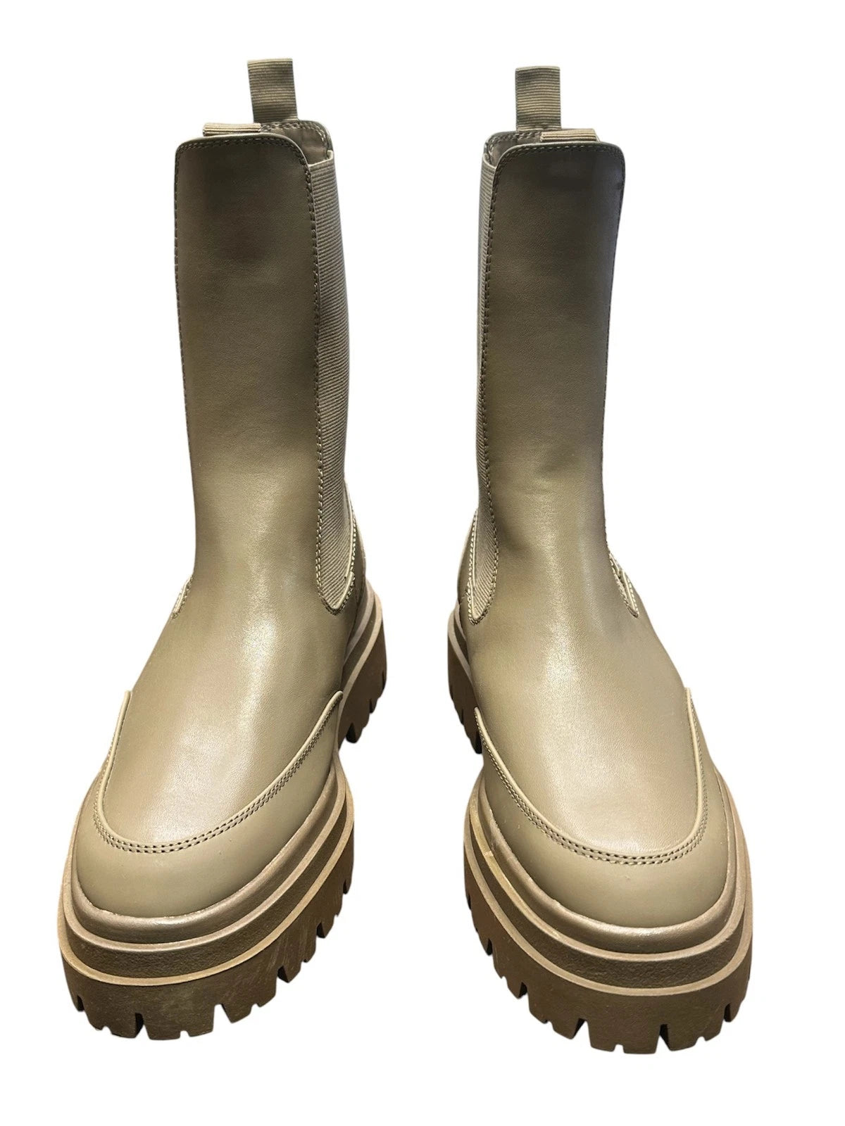 Zara Women z1b Botin Ankle Boots, Beige, 40- 9