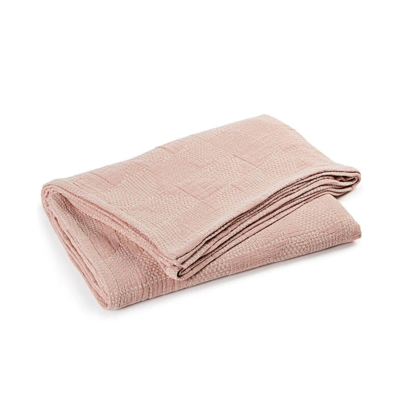 Oake Geo Faux Embroidery MAT FQ Coverlet, Full / Queen, Terracotta MSRP $240