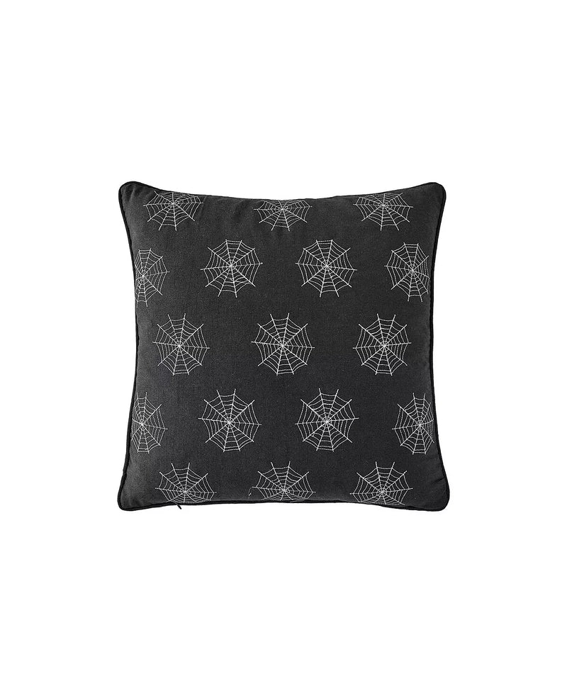 Lacourte Haunted Spiderwebs Decorative Pillow, BLACK, 20" x 20"
