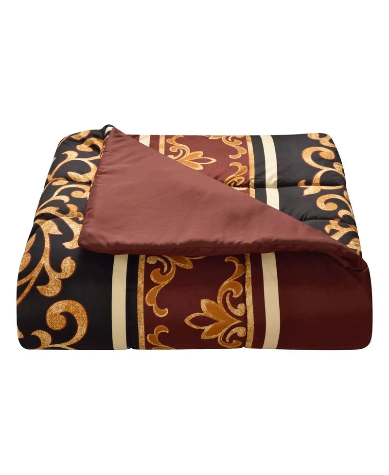 Fairfield Square Carmen Reversible 6-Piece Comforter Set, Red Multi, Twin