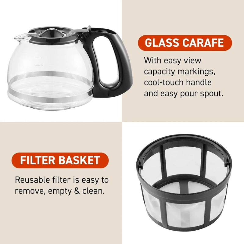 Elite Gourmet EHC4128 Automatic 4-Cup Drip Coffee Maker, Black