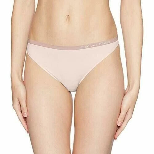 Calvin Klein Women's Pure Seamless Thong Panty, NymphsThigh, Small