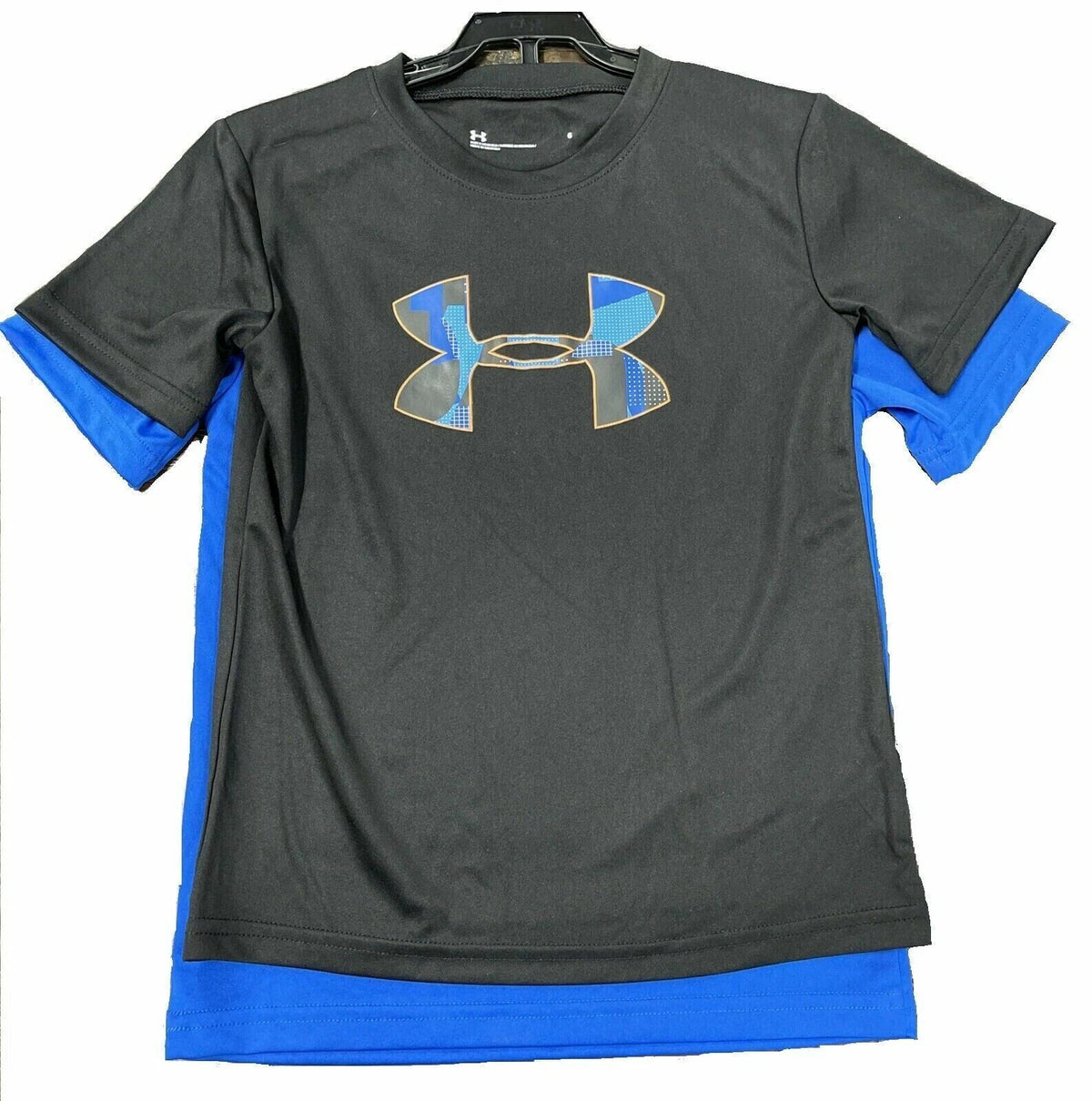 Under Armour Boy's 2-Pieces Shirt Set, BLUE - BLACK, 4