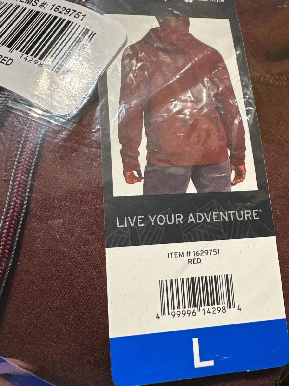 Eddie Bauer Men’s Pullover Kangaroo Pocket Hoodie, RED, L