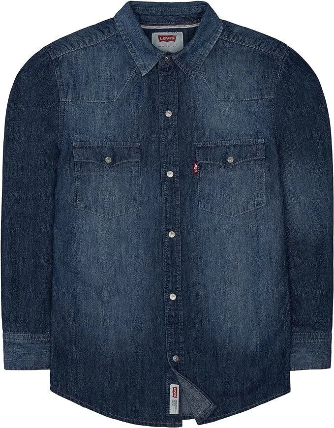 Levi's Boys' Denim Western Shirt Small 8-10 YRS