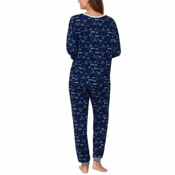 Wizarding World Harry Potter Womens 2-Piece Cozy Pajama Set ( NAVY, XXL)