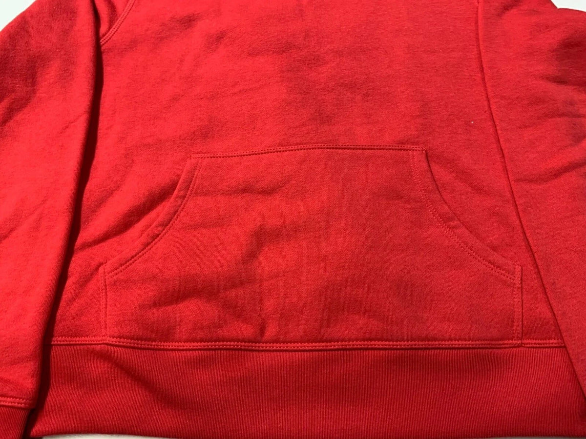 Ideology Women's Crossover Neckline Ultra Soft Pullover Hoodie, MEDIUM, RED