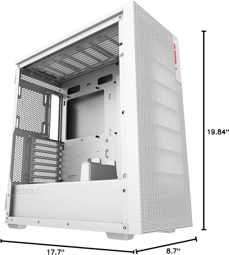 G.SKILL MD1 Mid-Tower ATX Case with Tempered Glass Side Panel, Front Mesh Panel