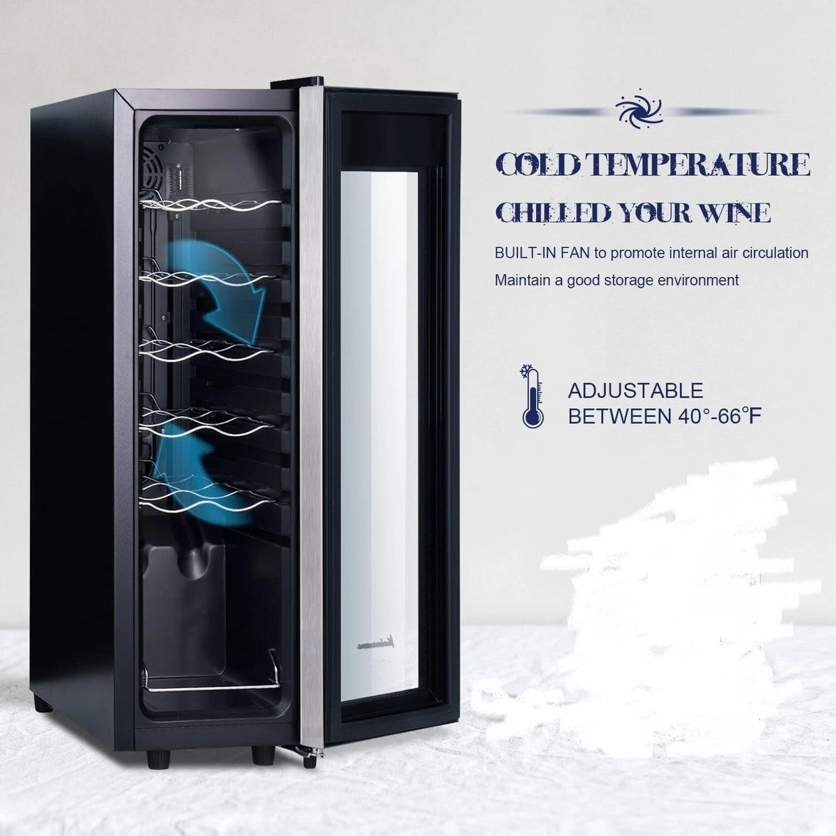 Kalamera KRC-12SS 12Bottle cooelr Mini Fridge, Silver