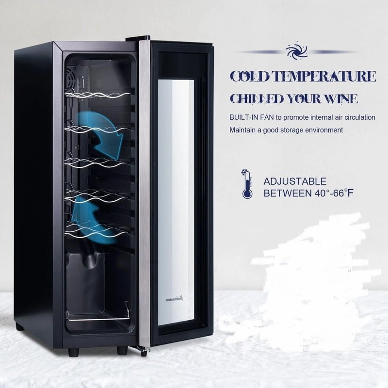 Kalamera KRC-12SS 12Bottle cooelr Mini Fridge, Silver