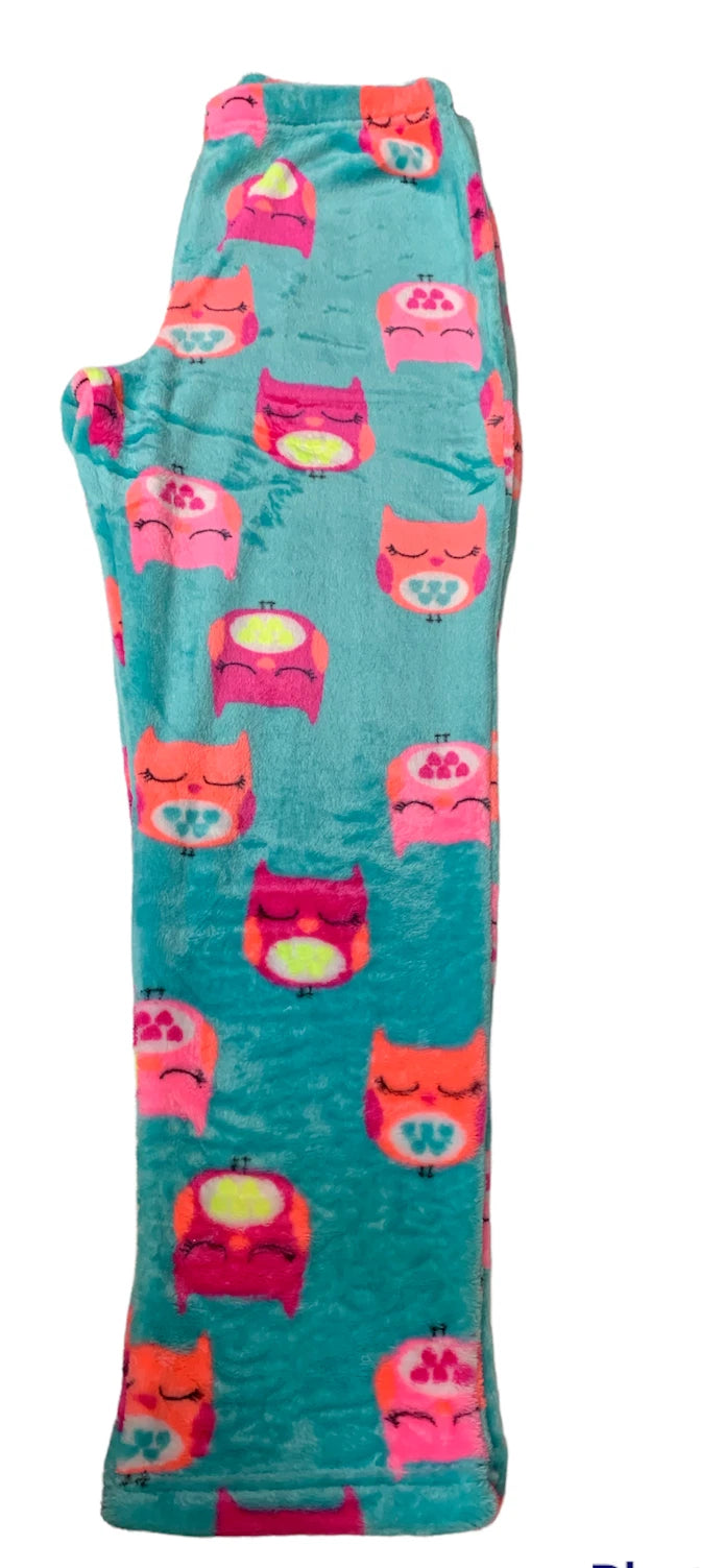 Secret Treasures Girl's 2 Piece Long Sleeve Pajama Set, Coral-Blue, L 10/12