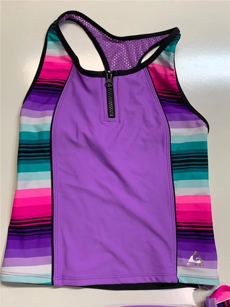 Gerry Girl's 3-Piece Swimsuit Set, HYDRANGEA - PURPLE, Size 12