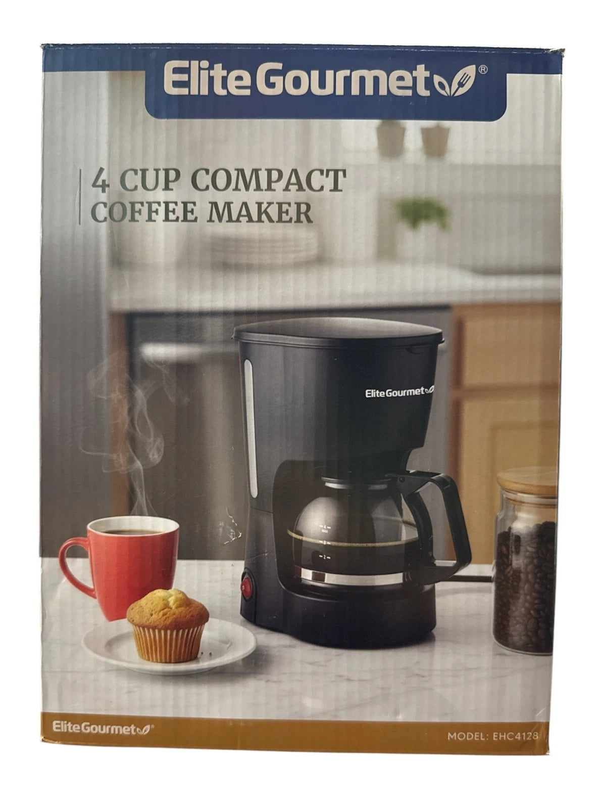 Elite Gourmet EHC4128 Automatic 4-Cup Drip Coffee Maker, Black