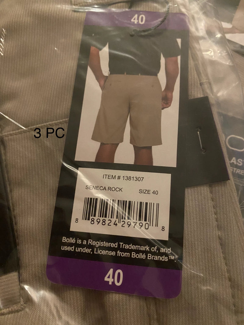 Bolle Mens Comfort Flex Performance Bermuda Shorts, SENECA ROCK, 40