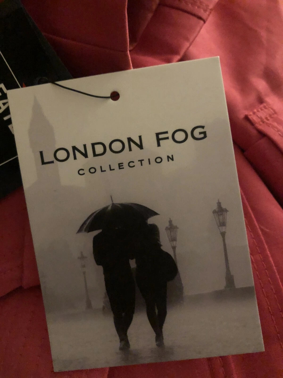 London Fog Women's Double-Breaste<wbr/>d Hooded Trench Coat HIBISCUS RED XS MSRP $180